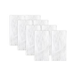 Set of 8 white white linen napkins