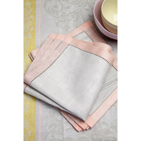 Peach / Lime Linen napkins